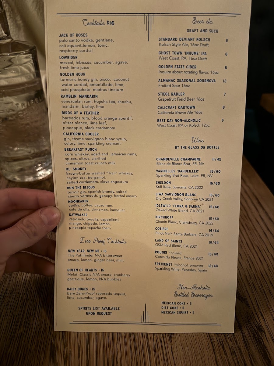 Horsefeather SF Menu - Image 5